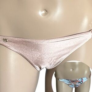 Maaji Strappy Floral Reversible Signature Side Straps Bikini Bottom Swimwear